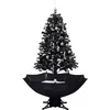 Image de vidaXL VIDAXL Arbre de No?l neigeux avec base de parapluie Noir 170 cm PVC