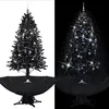 Image de vidaXL Arbre de Noël neigeux avec base de parapluie Noir 190 cm PVC289934
