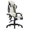 Image de vidaXL Fauteuil de jeux vidéo Blanc Similicuir287985