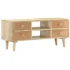 Image de vidaXL Meuble TV 110x30x45 cm Bois de manguier solide287874