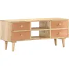 Image de vidaXL Vidaxl Meuble Tv 110x30x45 Cm Bois De Manguier Solide