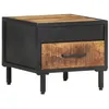 Image de vidaXL Table de chevet 40x40x35 cm Bois de manguier brut