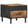 Image de vidaXL Table de chevet 40x40x35 cm Bois de manguier brut
