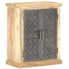 Image de vidaXL Buffet avec portes en acier 60x35x75 cm Bois de manguier solide289094