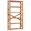 Image de BibliothÃ¨que Ã 4 ÃtagÃ¨res 100x30x180 Cm En Bois D'acacia Massif Finition Miel, Robuste.
