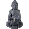 Image de Fontaine ExtÃ©rieure Solaire En Composite Bouddha Anthracite
