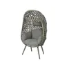 Image de Fauteuil De Jardin Sur Pieds Â¿Uf De Jardin En RÃ©sine TressÃ©e Gris Clair Palermo