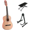 Image de Lapaz C30n Guitare Classique Format 3/4 Natural + Stand + Repose-Pied