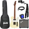 Image de Fazley Fazley Sunset Series Tempest 90 Olympic White Pack Débutant Guitare Électrique
