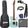 Image de Fazley Fazley Sunset Series Tempest 90 Sky Blue Pack Débutant Guitare Électrique