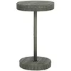 Image de Vidaxl Table De Jardin Gris 60,5x106 Cm RÃ©sine TressÃ©e