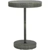 Image de Vidaxl Table De Jardin Gris 75,5x106 Cm RÃ©sine TressÃ©e