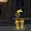 Image de vidaXL Décoration de Noël de renne avec maille 306 LED 60x24x89 cm
