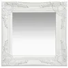 Image de vidaXL Miroir mural style baroque 40x40 cm Blanc320304