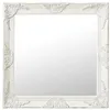 Image de vidaXL Miroir mural style baroque 60x60 cm Blanc
