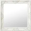 Image de vidaXL vidaXL Miroir mural style baroque 60x60 cm Blanc