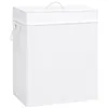 Image de vidaXL Panier à linge avec une seule section bambou blanc 83 L320752