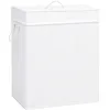 Image de vidaXL vidaXL Panier à linge avec une seule section bambou blanc 83 L