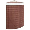 Image de vidaXL Panier à linge d'angle Bambou Marron 60 L320760