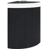 Image de vidaXL Panier à linge d'angle Bambou Noir 60 L320762