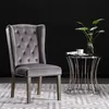 Image de vidaXL Chaise à manger Gris Velours287951