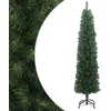 Image de vidaXL Sapin de Noël artificiel mince avec support vert 240 cm PVC