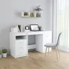 Image de Bureau blanc 140x50x76 cm aggloméré