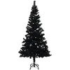 Image de vidaXL vidaXL Sapin de Noël artificiel avec support Noir 150 cm PVC
