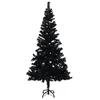 Image de vidaXL Sapin de Noël artificiel avec support noir 210 cm PVC