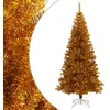 Image de vidaXL Sapin de Noël artificiel avec support Doré 180 cm PET