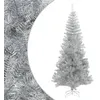 Image de vidaXL Sapin de Noël artificiel avec support argenté 210 cm PET