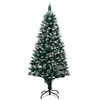 Image de vidaXL Sapin de Noël avec pommes de pin et neige blanche 150 cm