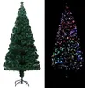 Image de vidaXL Sapin de Noël artificiel avec support vert 240 cm fibre optique