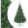 Image de vidaXL Sapin de Noël artificiel moitié avec support vert 180 cm PVC