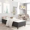 Image de vidaXL Sommier à lattes de lit Gris foncé Tissu 100x200 cm