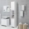 Image de vidaXL Armoire de salle de bain Blanc 30x30x183,5 cm Bois d'ingénierie802669