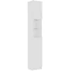 Image de vidaXL Armoire De Salle De Bain Blanc 32x25,5x190 Cm Aggloméré - Vidaxl