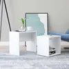 Image de vidaXL Ensemble de table basse Blanc 48x30x45 cm Bois d'ingénierie802885