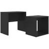 Image de vidaXL Ensemble De Tables Basses Noir 48x30x45 Cm Aggloméré - Vidaxl