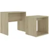 Image de vidaXL Ensemble De Tables Basses Chêne Sonoma 48x30x45 Cm Aggloméré - Vidaxl