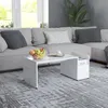 Image de vidaXL Table basse Blanc 90x45x35 cm bois d'ingénierie