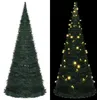 Image de VIDAXL Sapin de No?l escamotable avec guirlandes et LED Vert 210 cm