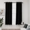 Image de vidaXL Rideaux occultants Aspect de lin 2 pcs Anthracite 140x175 cm