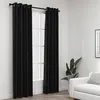 Image de vidaXL Rideaux occultants Aspect de lin 2 pcs Anthracite 140x225 cm