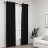 Image de Vidaxl Rideaux Occultants Aspect De Lin 2 Pcs Anthracite 140x225 Cm