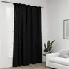 Image de vidaXL Rideau occultant d'aspect de lin crochets Anthracite 290x245 cm