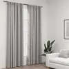 Image de vidaXL Rideaux occultants aspect lin avec crochets 2pcs Gris 140x225cm