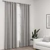 Image de Vidaxl Rideaux Occultants Aspect Lin Avec Crochets 2pcs Gris 140x225cm