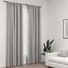 Image de vidaXL Rideaux occultants aspect lin avec crochets 2pcs Gris 140x245cm