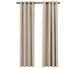 Image de vidaXL Vidaxl Rideaux Occultants Aspect Lin Avec ?illets 2pcs Beige 140x225cm